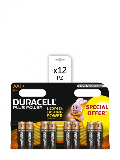 Duracell, Batterie Duracell Plus Power AA 8x12pz