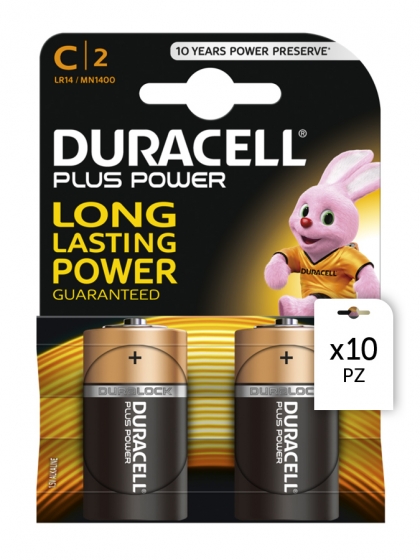 Duracell, Batterie Duracell Plus Power C 2x10pz